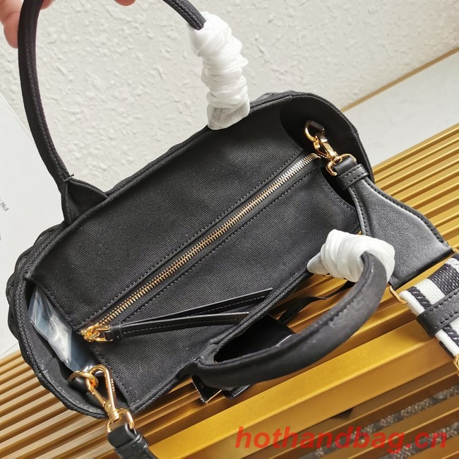 Prada Raffia tote bag 1BG835 black