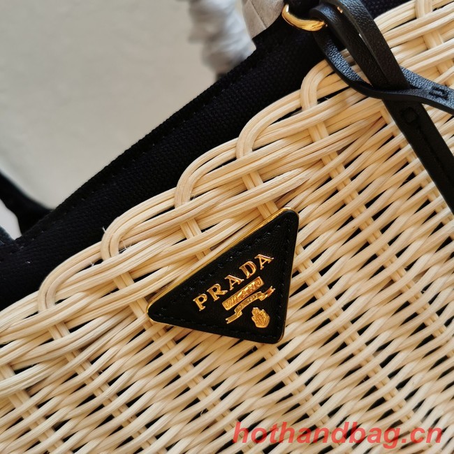 Prada Raffia tote bag 1BG835 tan