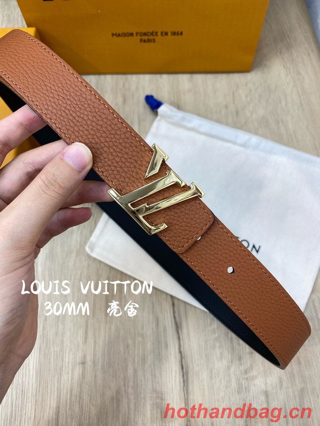 Louis Vuitton 30MM Leather Belt 7097-2