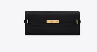 SAINT LAURENT MANHATTAN CLUTCH IN BOX SAINT LAURENT LEATHER 695949 black