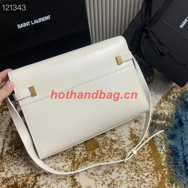 SAINT LAURENT MANHATTAN SHOULDER BAG IN BOX SAINT LAURENT LEATHER 5792710 BLANC VINTAGE