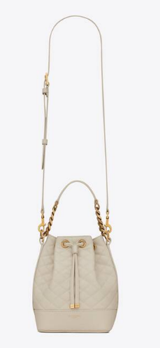 SAINT LAUREN EMMANUELLE SMALL BUCKET BAG IN QUILTED LAMBSKIN 6976401 ANTIQUE VINTAGE