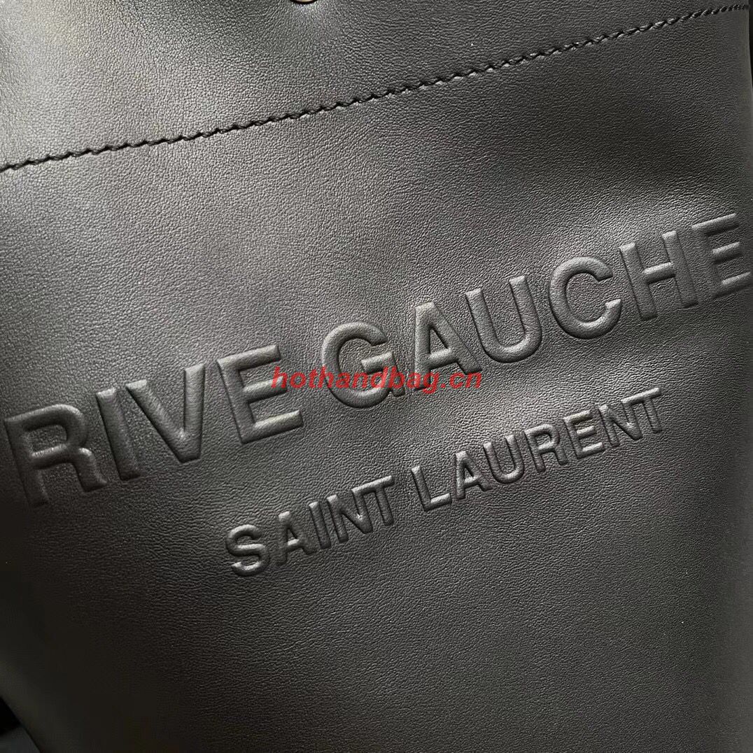 SAINT LAUREN RIVE GAUCHE BUCKET BAG IN SMOOTH LEATHER Y689299A black