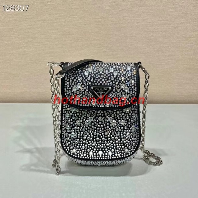 Prada Prada crystal mini-bag 1BH185 black