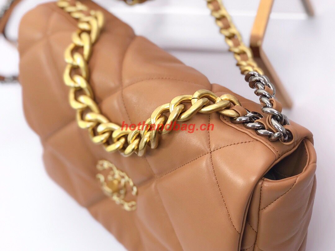 CHANEL 19 HANDBAG AS1160 AS1161 Caramel