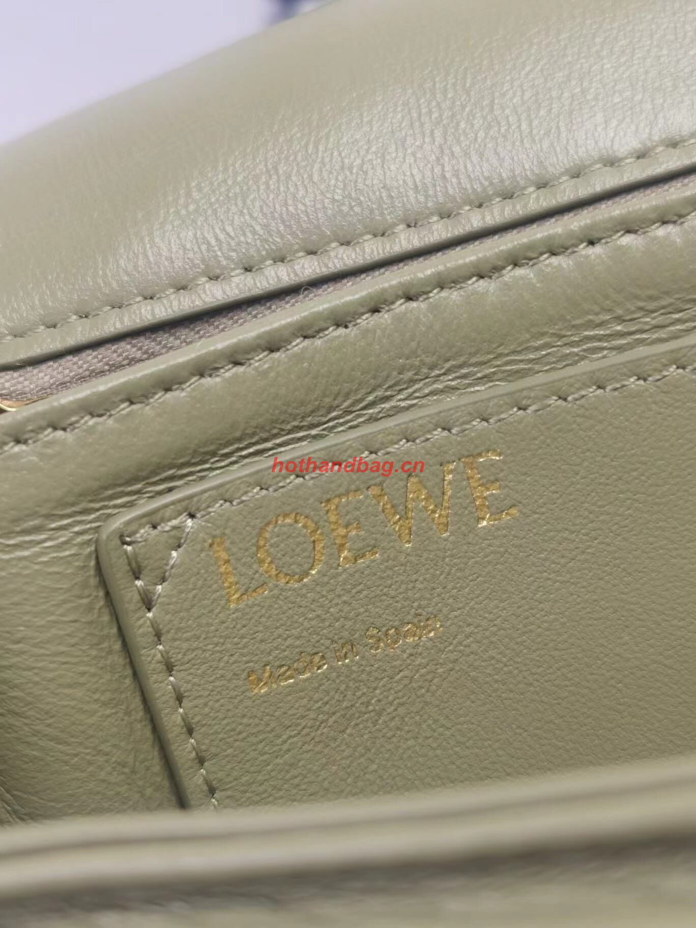 Loewe Puffer Goya Original Sheepskin Leather Bag 9801 Green