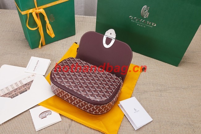 Goyard Calfskin Leather shoulder bag 9967 Burgundy