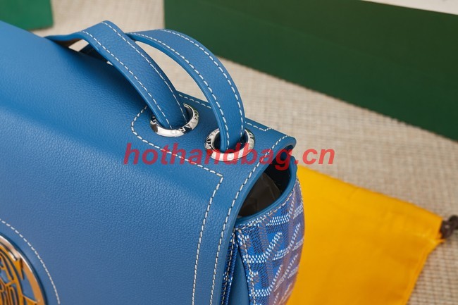 Goyard Calfskin Leather shoulder bag 9967 sky blue