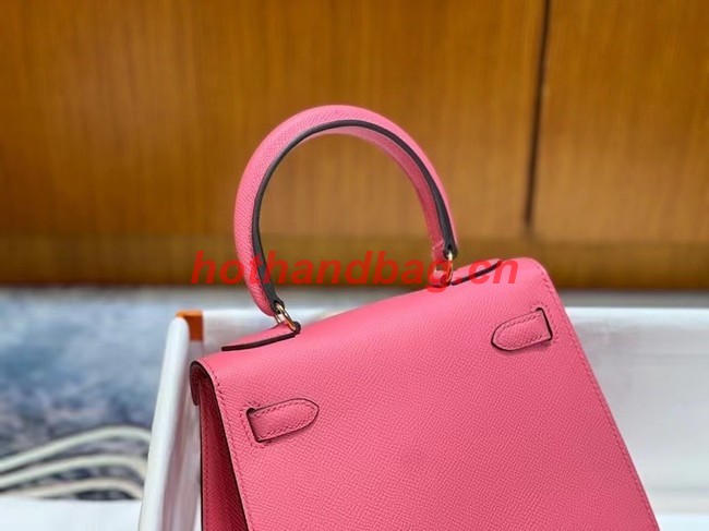 Hermes Kelly 20cm Shoulder Bags Epsom KL2750 Plum&gold