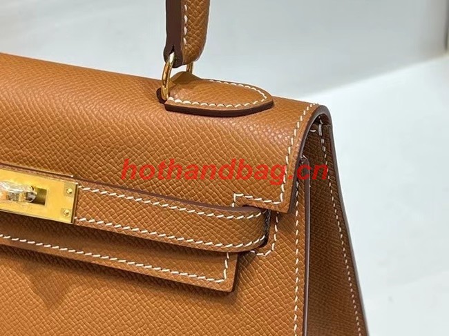 Hermes Kelly 20cm Shoulder Bags Epsom KL2750 brown&gold