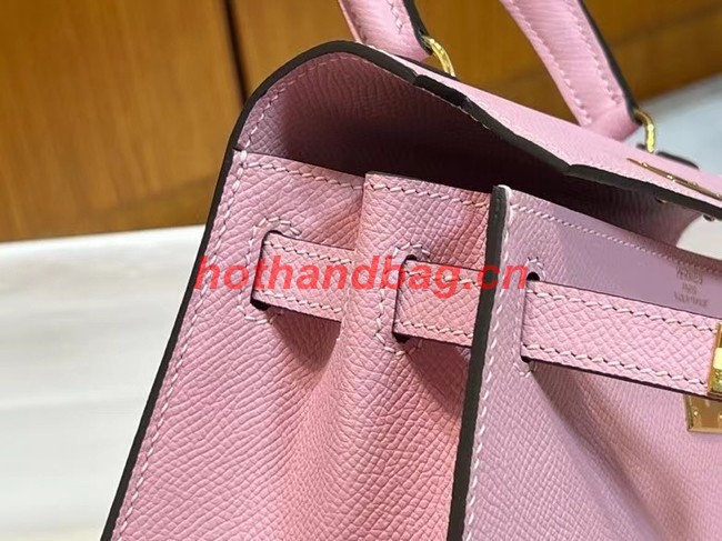 Hermes Kelly 20cm Shoulder Bags Epsom KL2750 light pink&gold