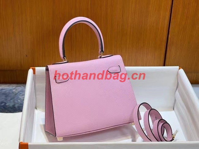 Hermes Kelly 20cm Shoulder Bags Epsom KL2750 light pink&gold