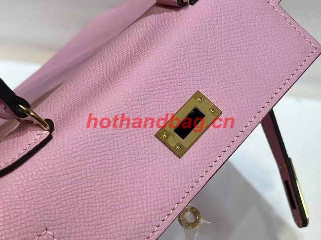 Hermes Kelly 20cm Shoulder Bags Epsom KL2750 light pink&gold