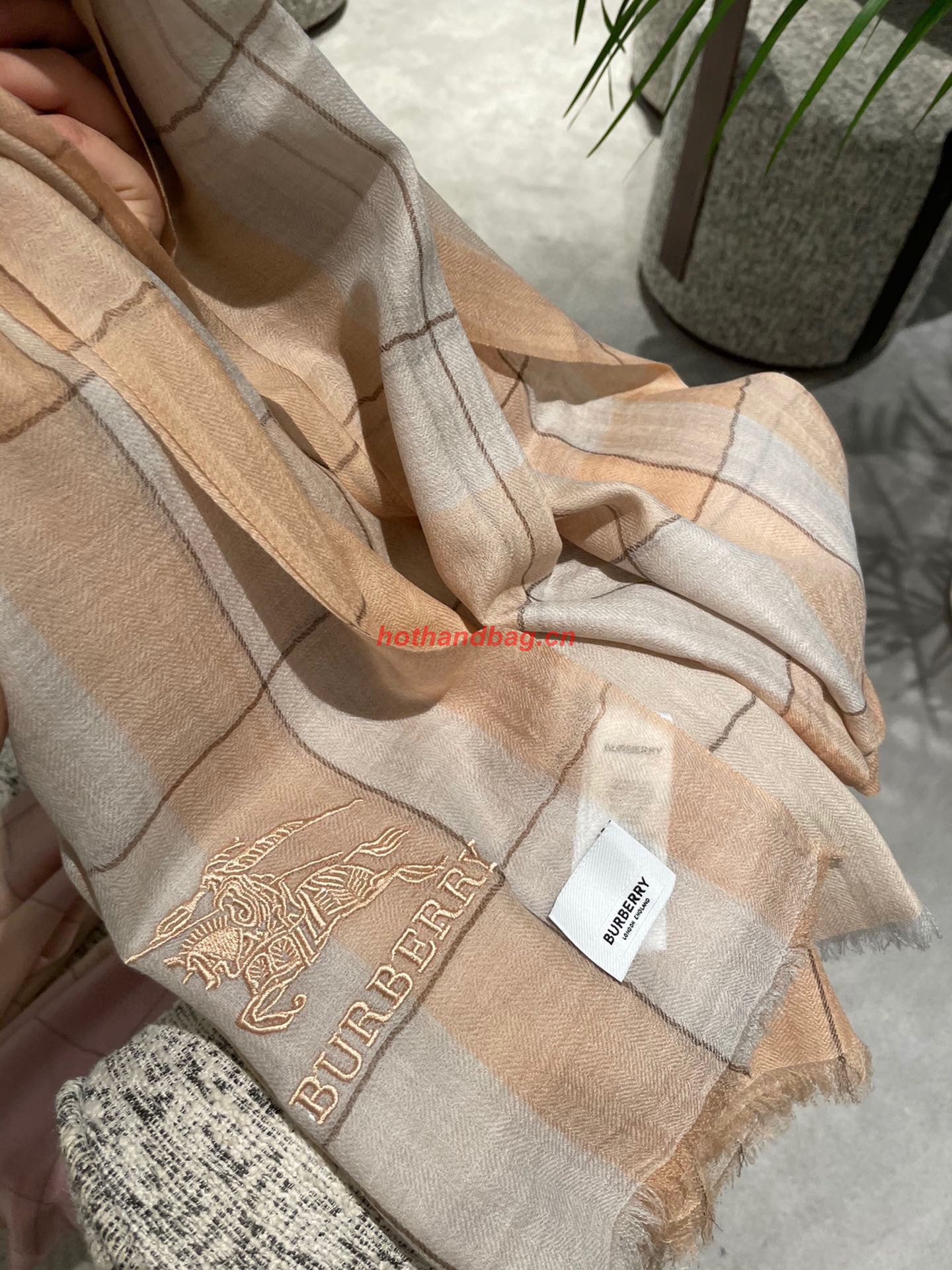 Burberry Wool Scarf BB6320 Beige