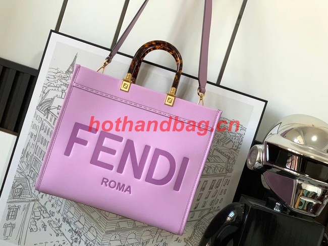 Fendi Sunshine Medium leather shopper 8BH386A Lavender