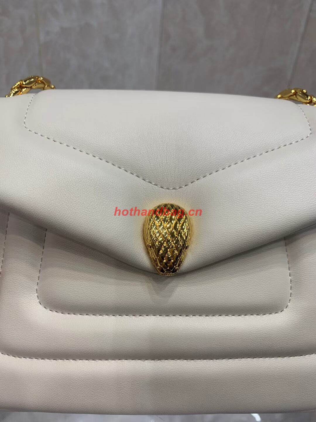 Bvlgari Serpenti Forever leather crossbody bag B282922 WHITE