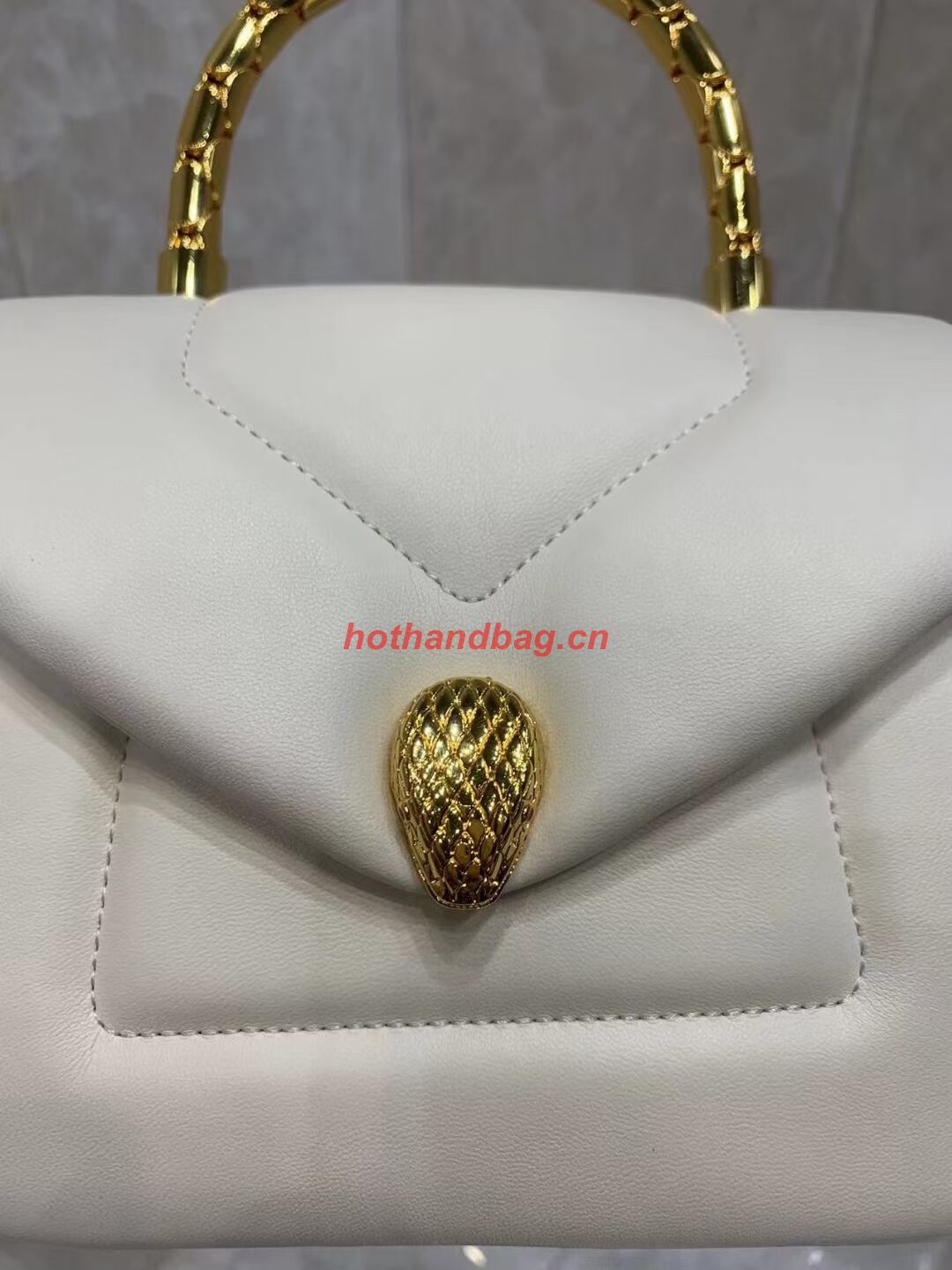 Bvlgari Serpenti Forever leather crossbody bag B282923 white