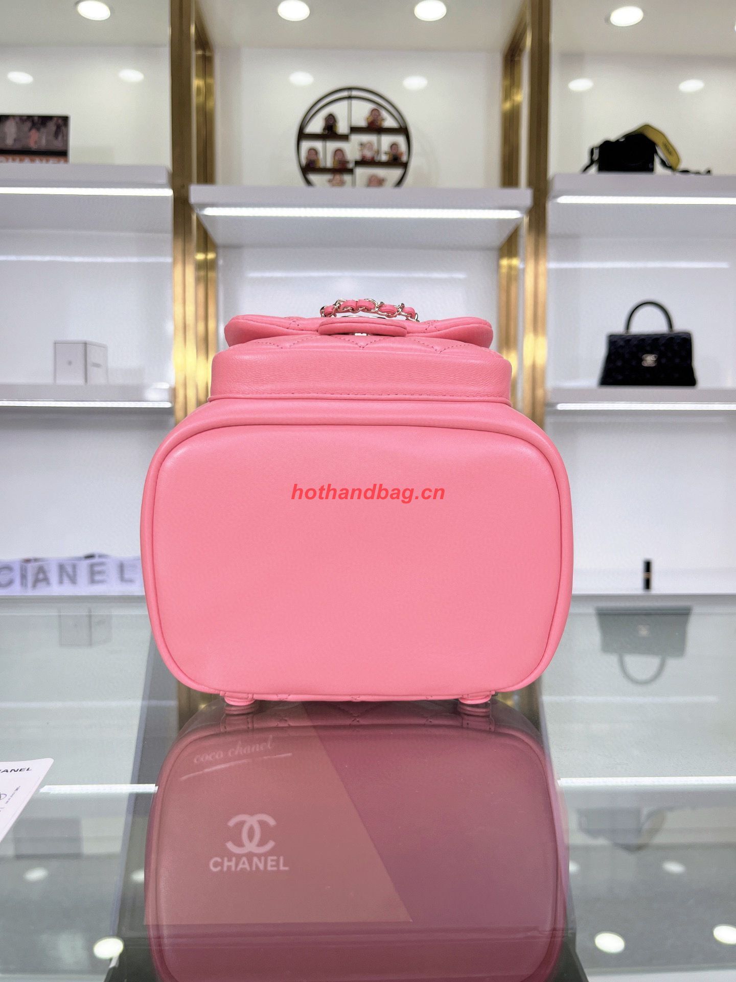 Chanel Backpack Sheepskin Original Leather AS2908 Pink