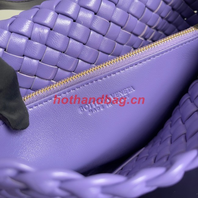 Bottega Veneta Small padded intreccio leather shoulder bag 709418 Purple