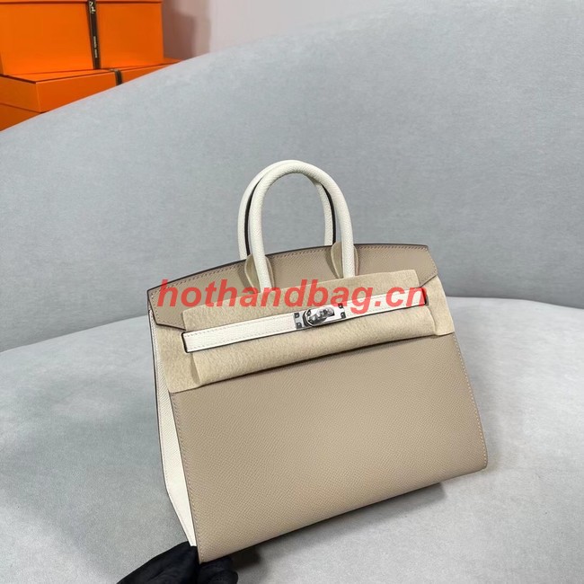 Hermes Original Togo Leather HB30O light gray&white