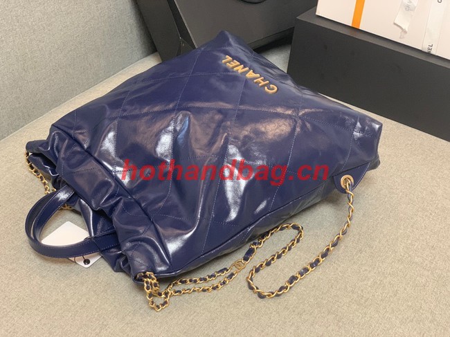 LARGE BACK PACK CHANEL 22 AS3313 DARK BLUE&GOLD