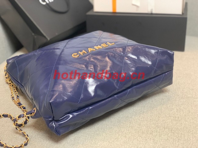 LARGE BACK PACK CHANEL 22 AS3313 DARK BLUE&GOLD