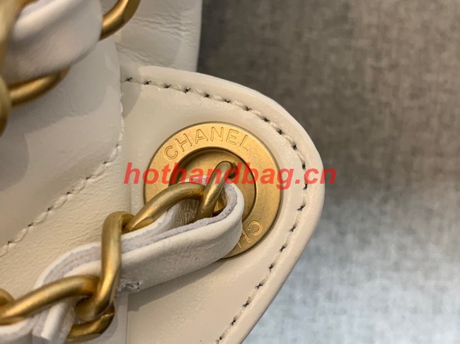 LARGE BACK PACK CHANEL 22 AS3313 WHITE&GOLD