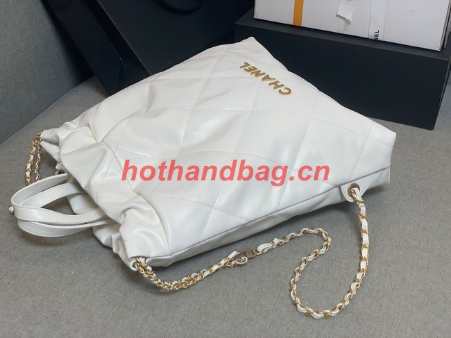 LARGE BACK PACK CHANEL 22 AS3313 WHITE&GOLD