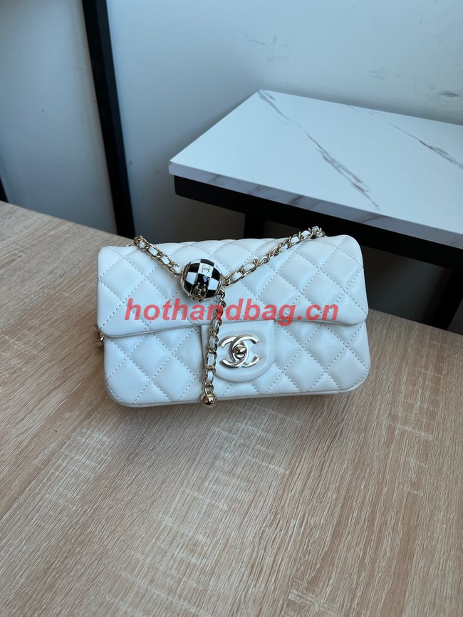 CHANEL MINI FLAP BAG AS1787 white