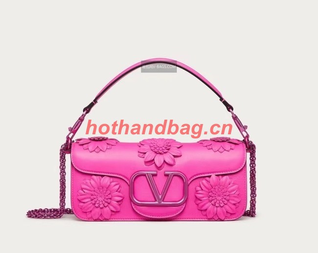 VALENTINO FLORAL TRIM LOCO BAG WB0K30P ROSE