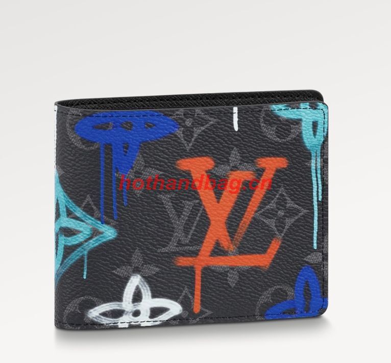 Louis Vuitton MULTIPLE WALLET M81847 Black&Red