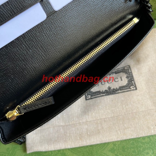 Gucci Horsebit 1955 wallet with chain 621892 black