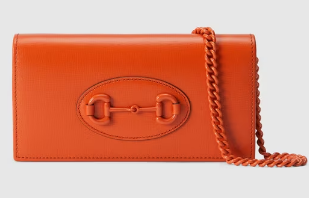 Gucci Horsebit 1955 wallet with chain 621892 orange