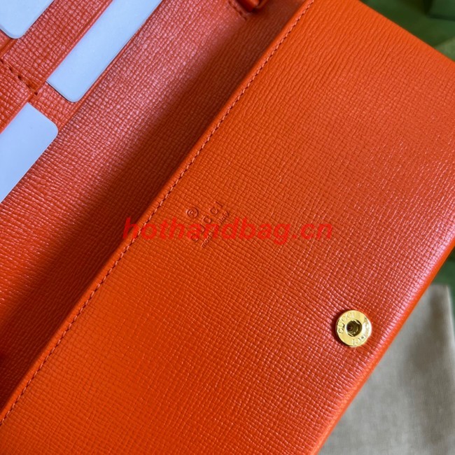 Gucci Horsebit 1955 wallet with chain 621892 orange