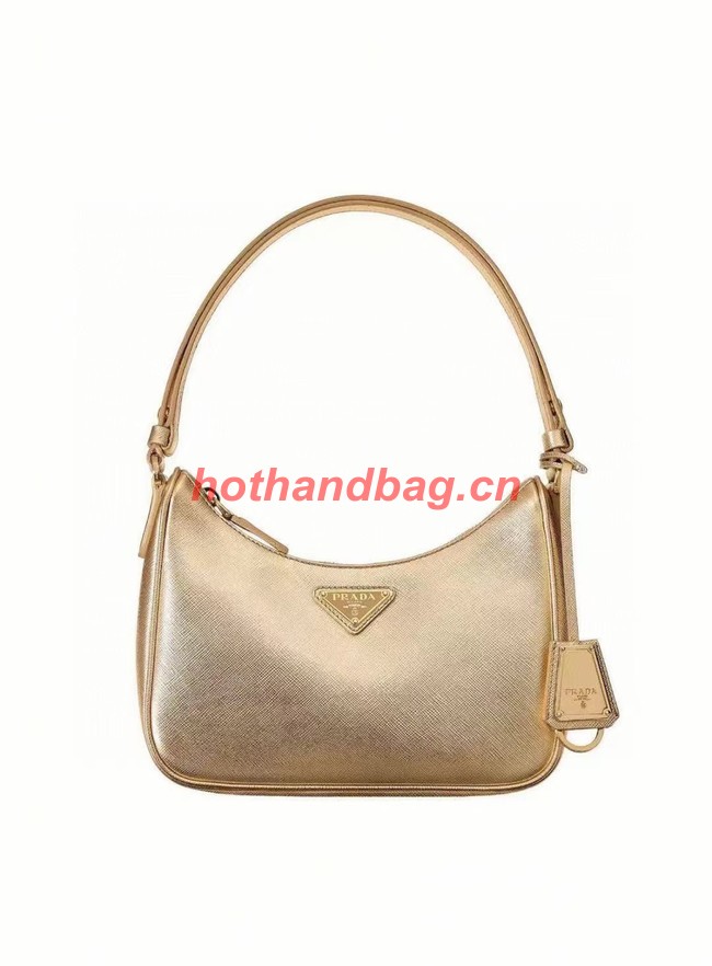 Prada Saffiano leather mini-bag 1BC204B gold