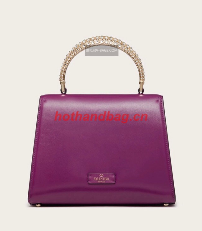 VALENTINO VSLING SMALL LOCO imitation crystal shoulder bag WB0F53NQ purple