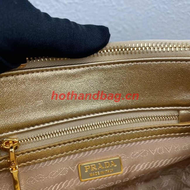 Prada Galleria satin mini-bag with crystals 1BA906 gold