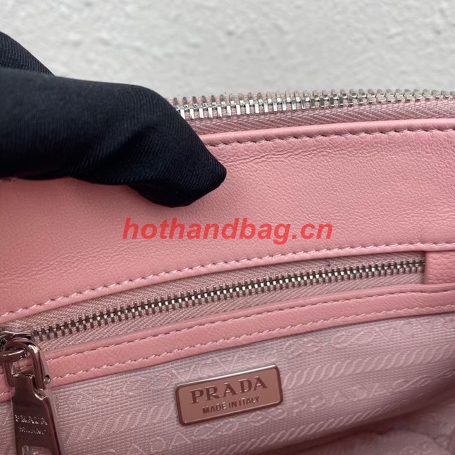 Prada Galleria satin mini-bag with crystals 1BA906 pink