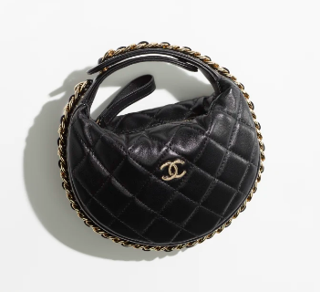 Chanel POUCH Lambskin & Gold-Tone Metal AP3095 black