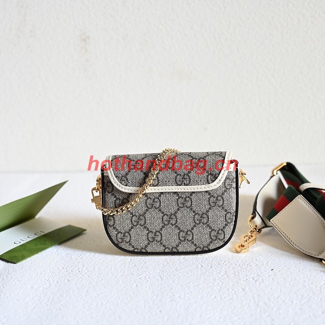 Gucci Horsebit 1955 strap wallet 699760 white