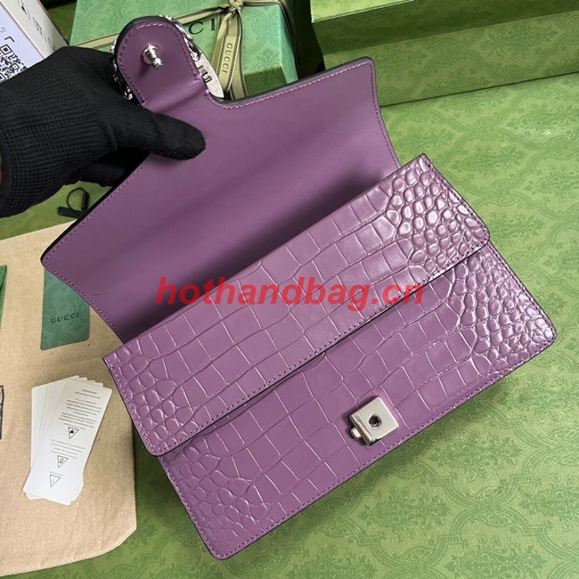 Gucci Dionysus Alligator pattern small shoulder bag 400249 purple