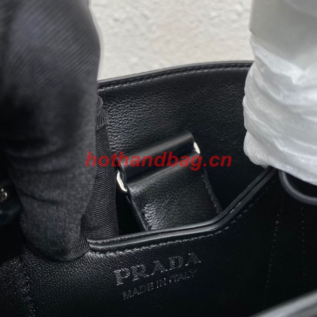 Prada Panier satin bag with crystals 1BA373 black