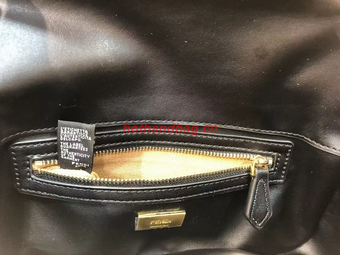 Fendi Baguette sequin and leather bag 8BR600 black