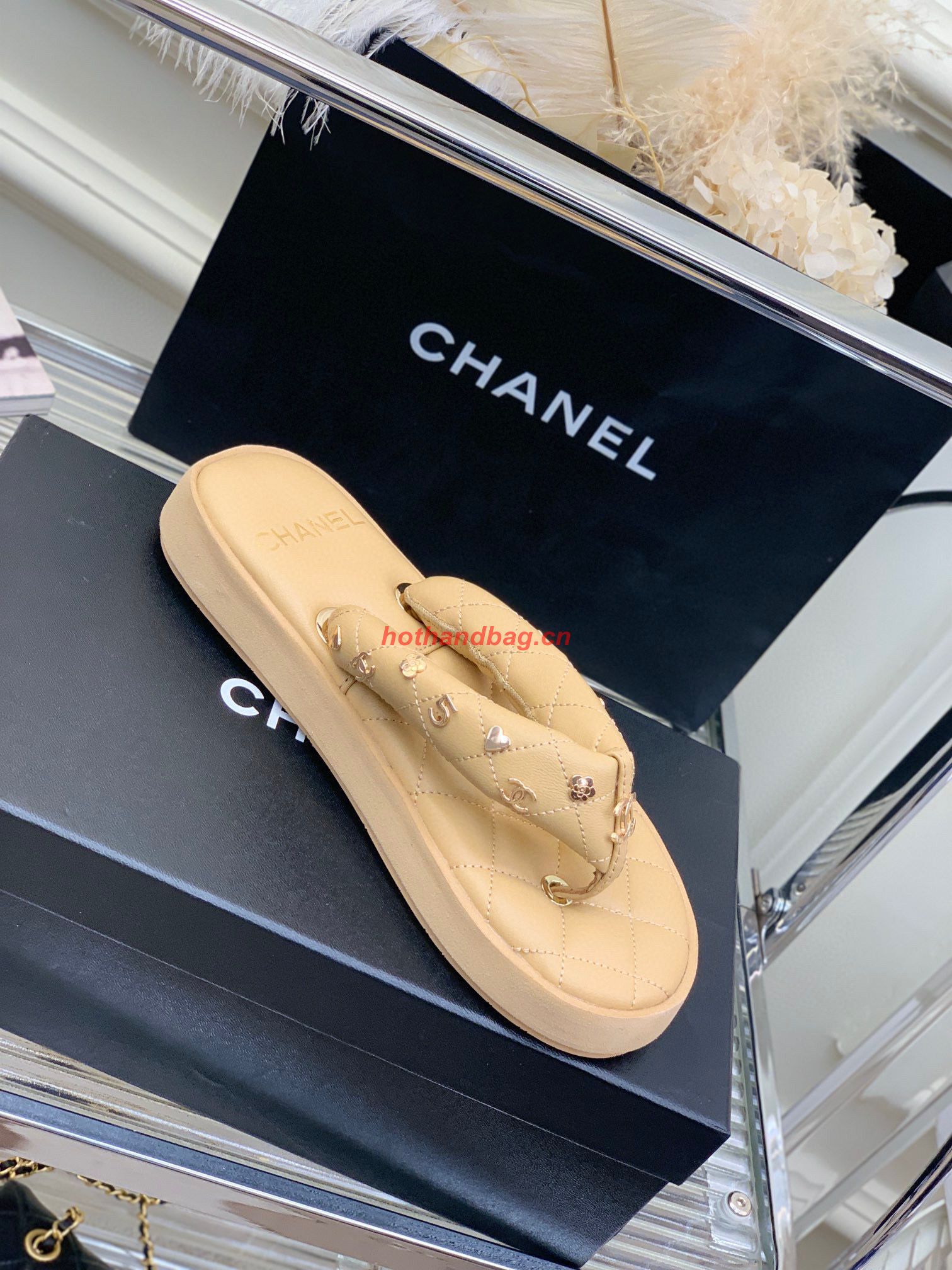 Chanel slippers CS39621 Apricot