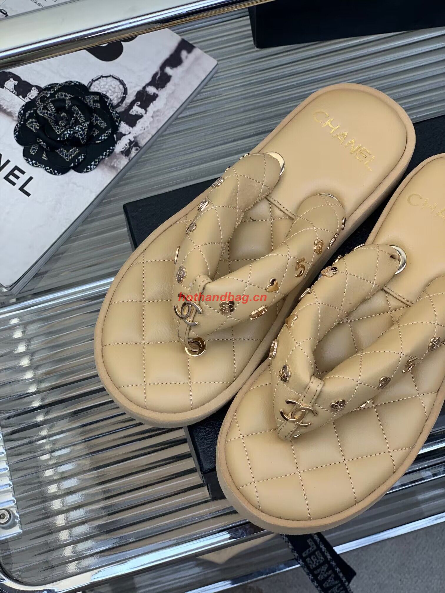 Chanel slippers CS39621 Apricot