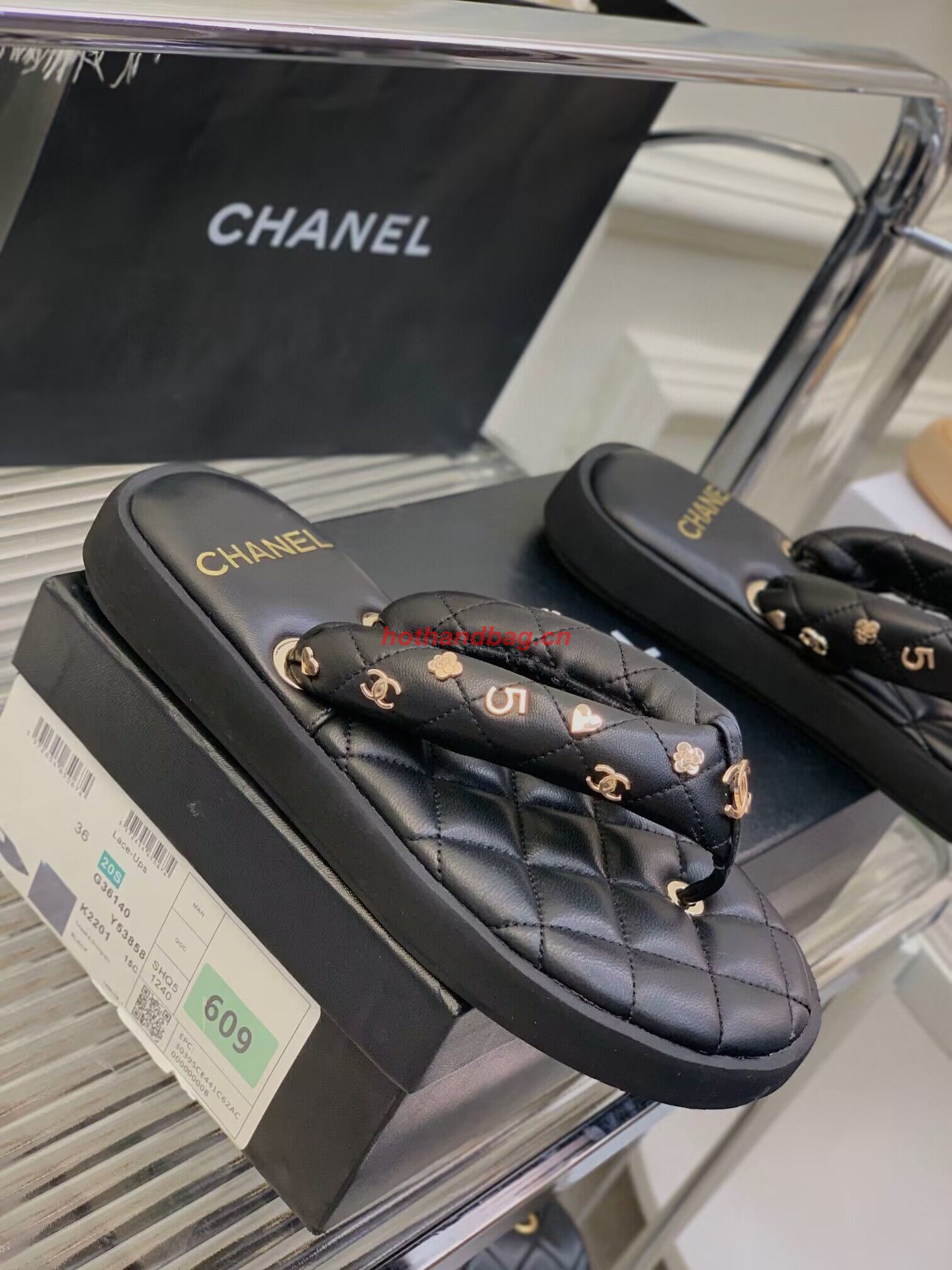 Chanel slippers CS39621 Black