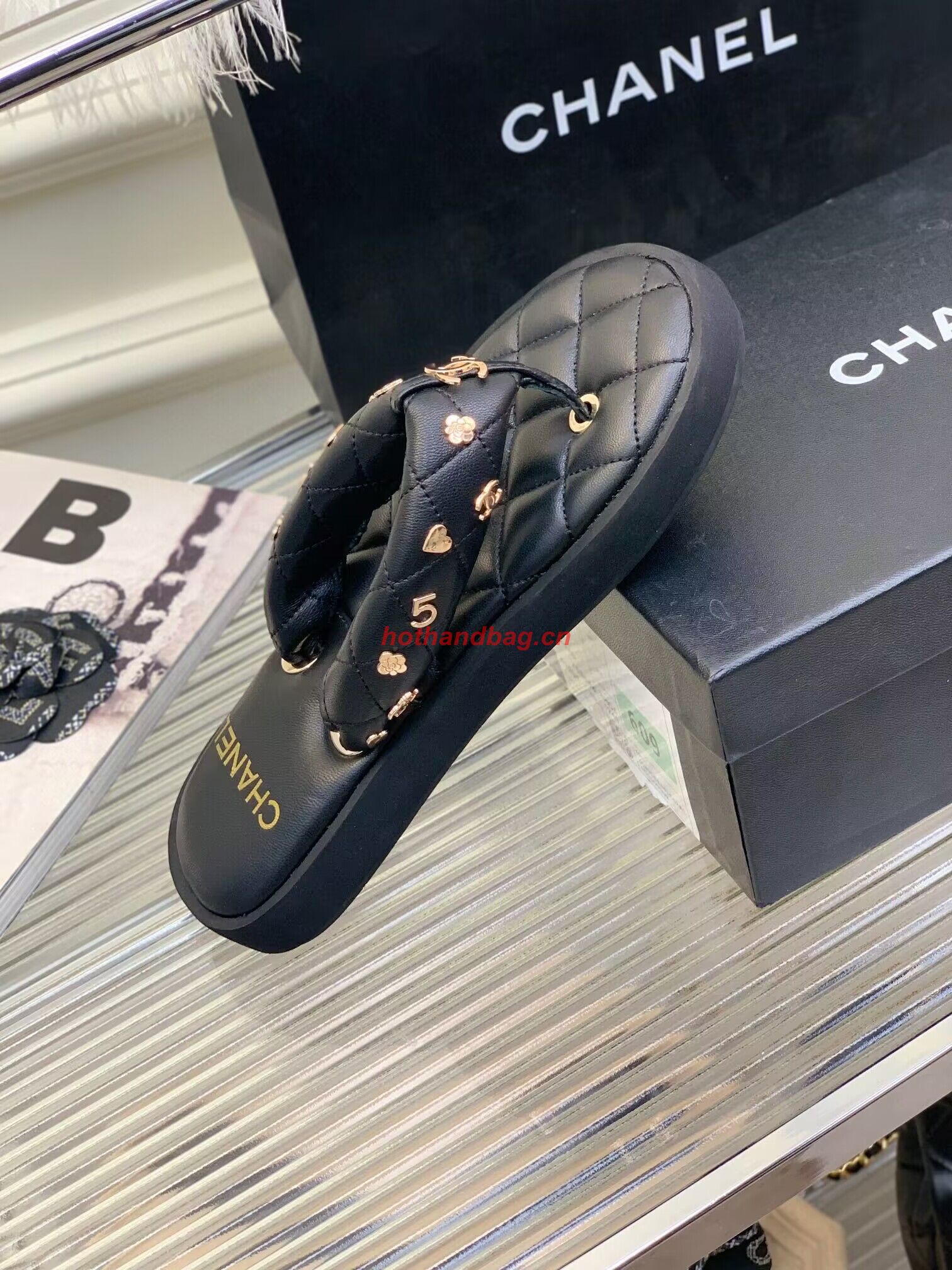 Chanel slippers CS39621 Black