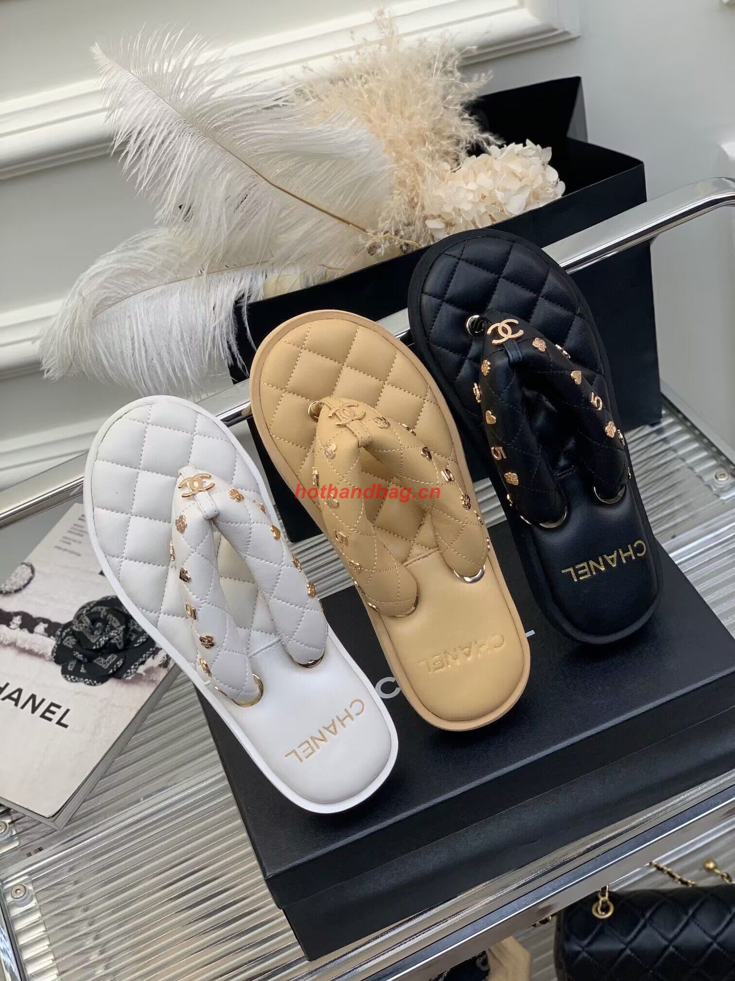 Chanel slippers CS39621 Black