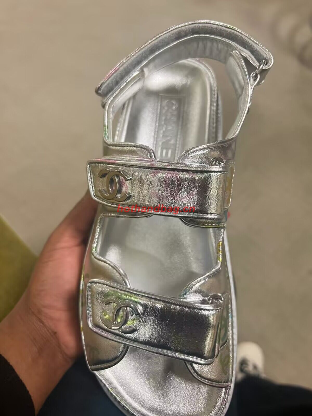 Chanel sandal CS3012 Silver