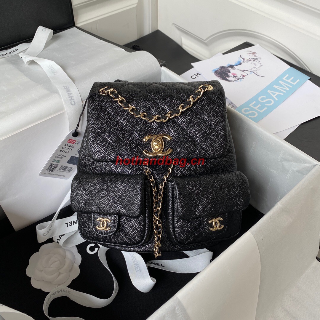 Chanel SMALL BACKPACK AS3860 black